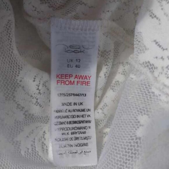 NEU LOOK White Lace Women's Top Sz- 12 (M) - Picture 3 of 8